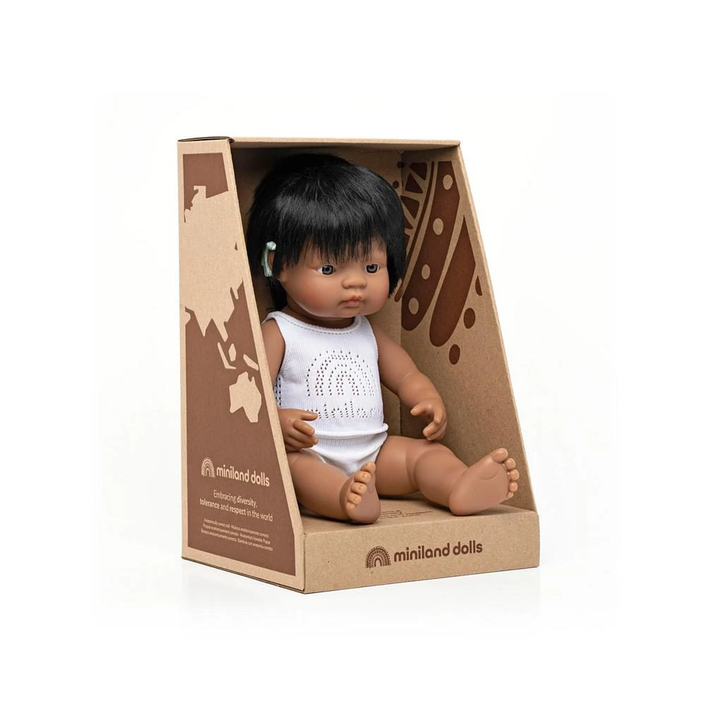 商品MINILAND|Baby Boy 15" Hispanic Doll with Hearing Aid,价格¥410,第2张图片详细描述
