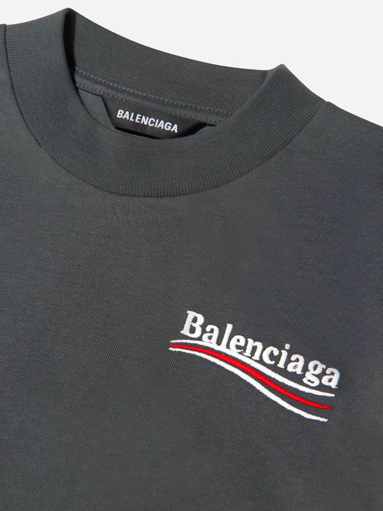 Balenciaga Kids Grey Unisex Organic Cotton Logo T-Shirt商品第3张图片规格展示