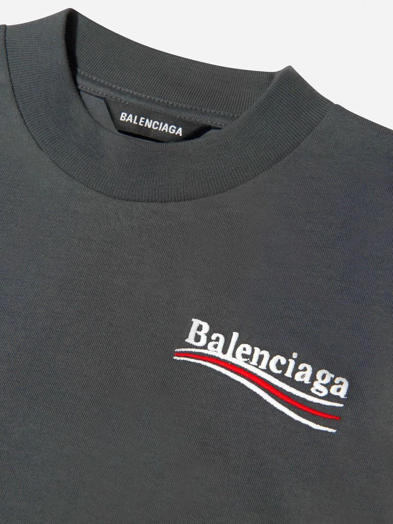 商品Balenciaga|Balenciaga Kids Grey Unisex Organic Cotton Logo T-Shirt,价格¥1421,第3张图片详细描述