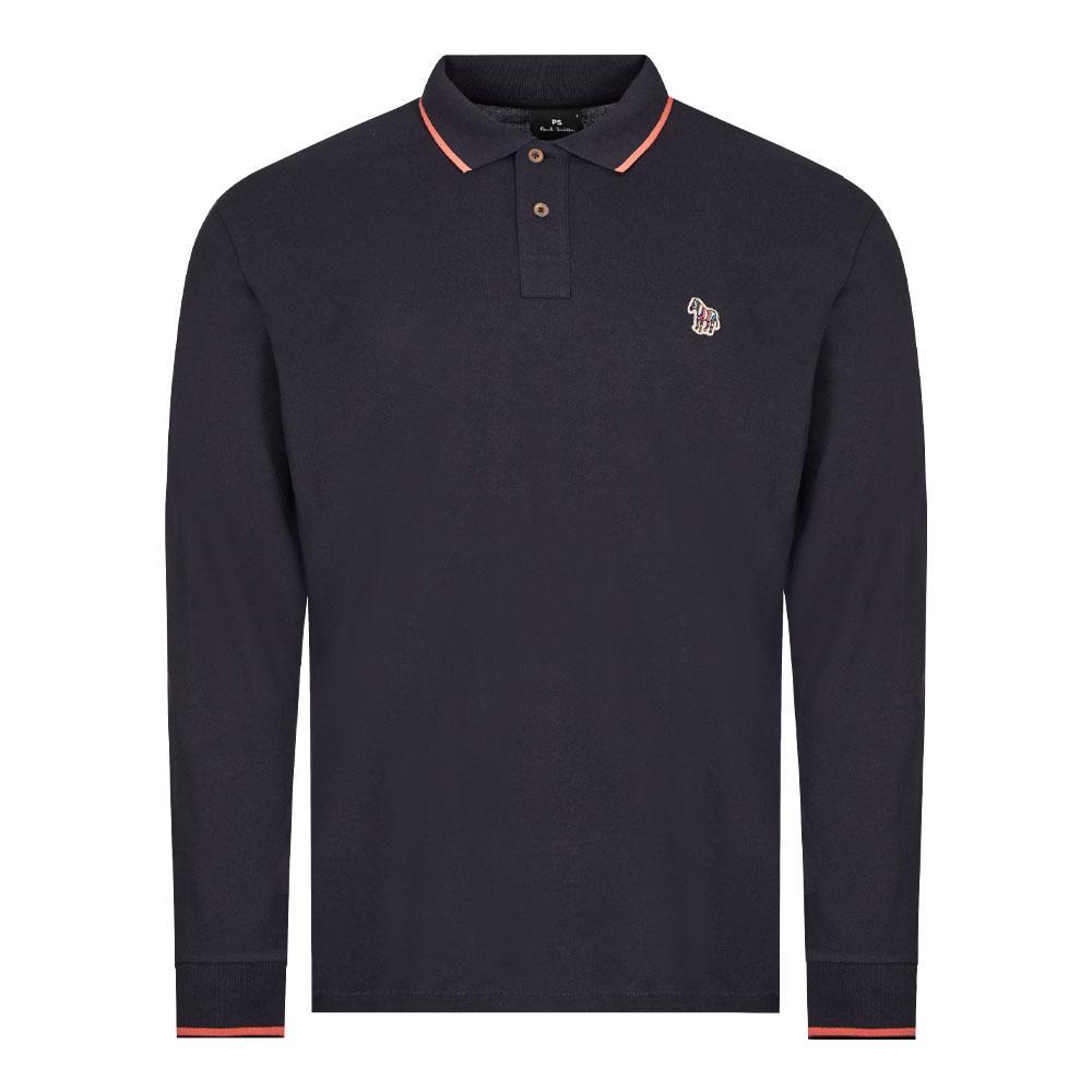 商品Paul Smith|Paul Smith Long Sleeve Zebra Polo Shirt - Navy,价格¥456,第1张图片