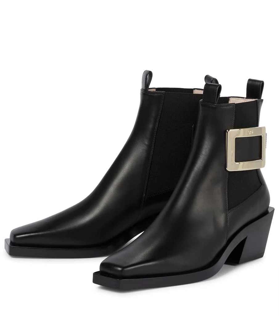 商品Roger Vivier|Belle Vivier 55 leather Chesea boots,价格¥6074,第5张图片详细描述