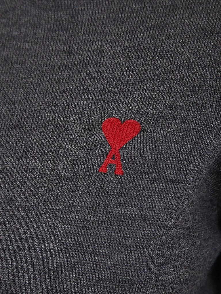 商品AMI|AMI Logo Embroidered Crewneck Knitted Jumper,价格¥1497,第3张图片详细描述