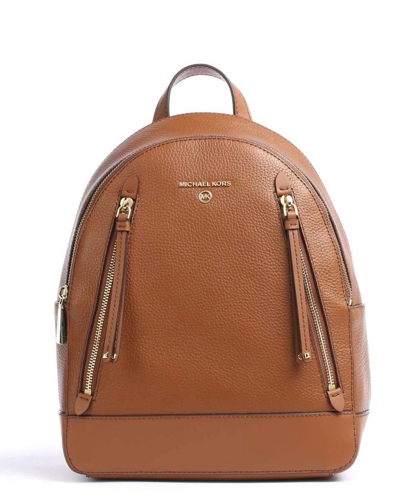 商品Michael Kors|Ladies Brooklyn Medium Pebbled Leather Backpack - Brown,价格¥1473,第1张图片