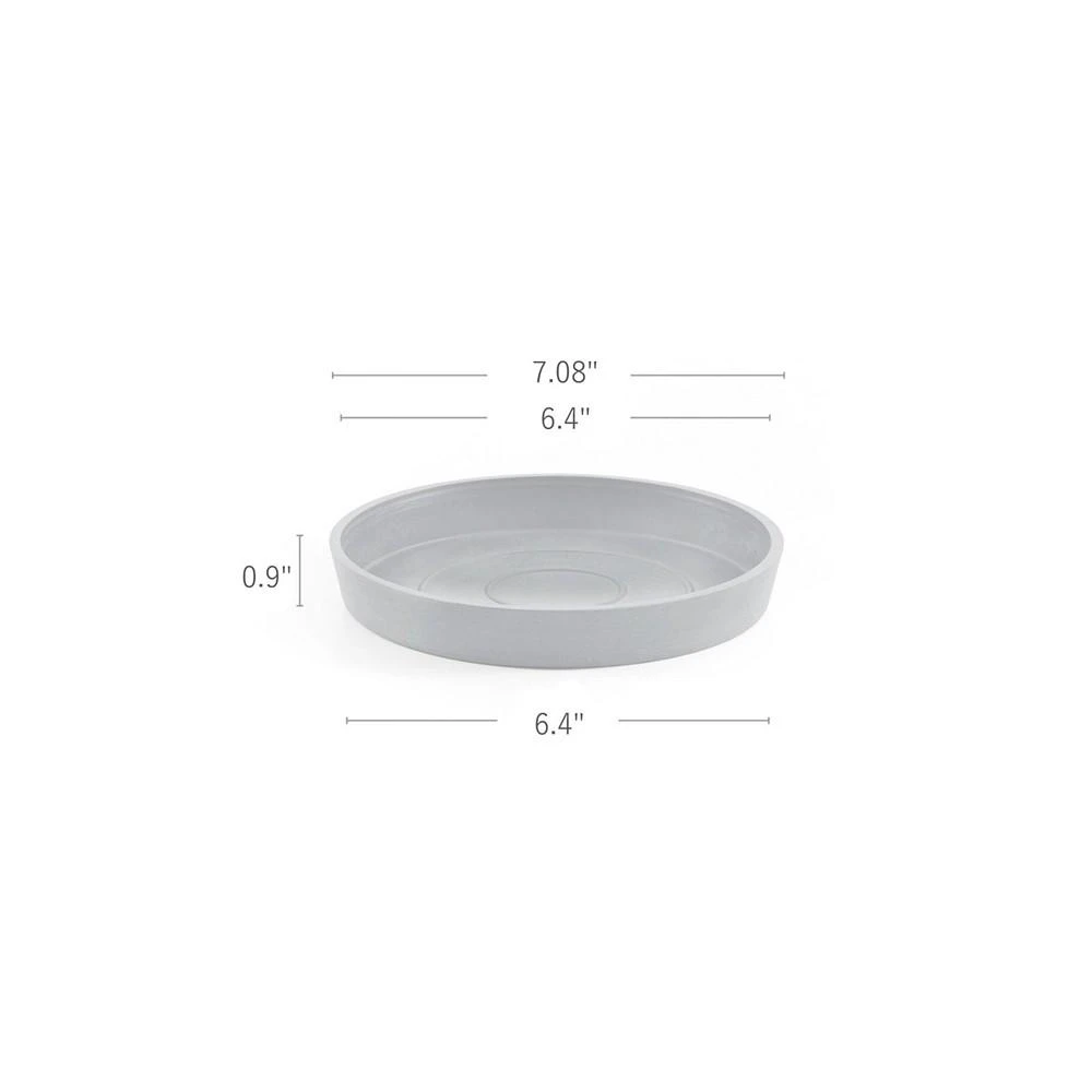 商品ECOPOTS|Round Plastic Flower Pot Saucer, Dark Grey, 7",价格¥88,第3张图片详细描述