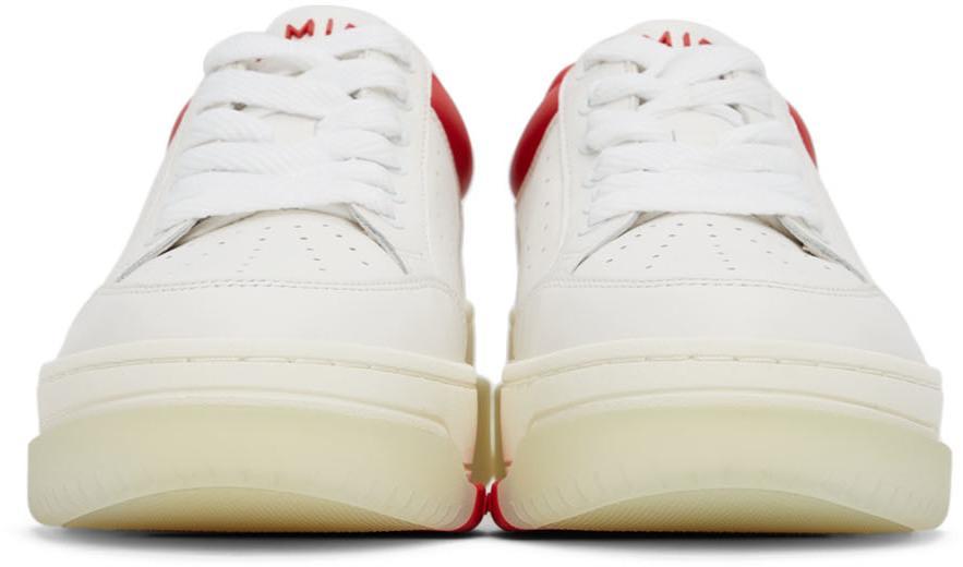 商品AMIRI|White & Red Stadium Low Sneakers,价格¥4424,第4张图片详细描述