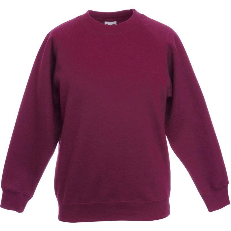 商品The Loom|Childrens/Kids Unisex Raglan Sleeve Sweatshirt Burgundy,价格¥132,第1张图片