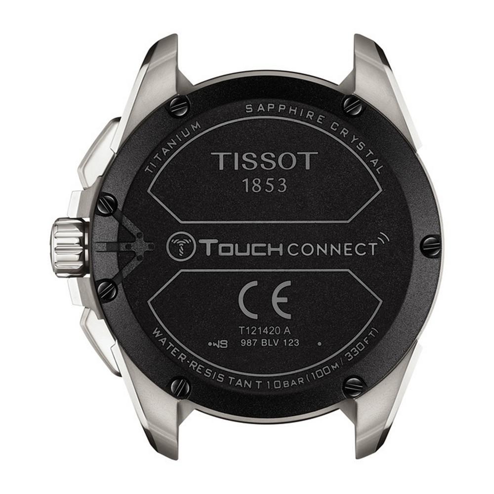 商品Tissot|Men's Swiss T-Touch Connect Solar Black Rubber Strap Smart Watch 48mm,价格¥7894,第5张图片详细描述