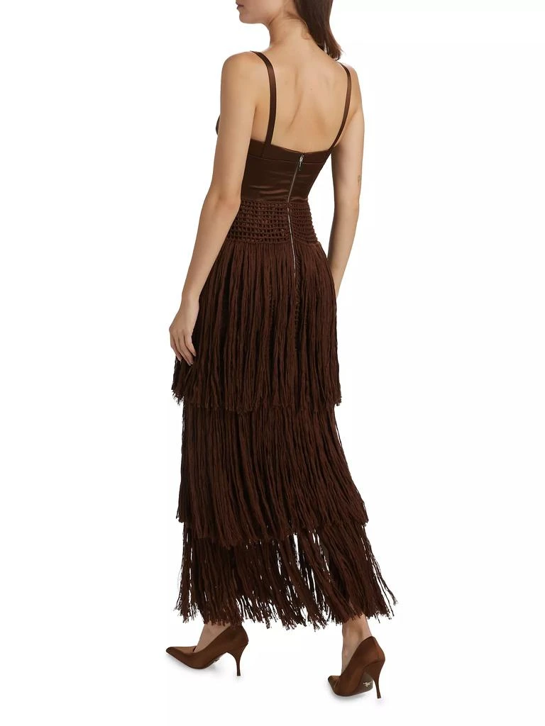 商品Alejandra Alonso Rojas|Bustier Silk Fringe Crochet Dress,价格¥11676,第5张图片详细描述