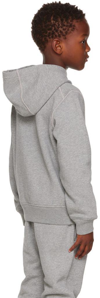 商品Stone Island Junior|Kids Gray Garment-Dyed Hoodie,价格¥1363,第5张图片详细描述