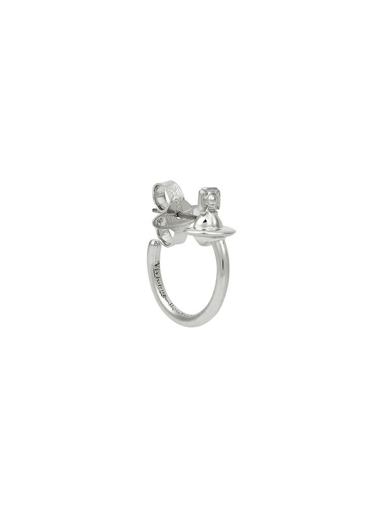 Vera orb silver-tone single hoop earring商品第1张图片规格展示