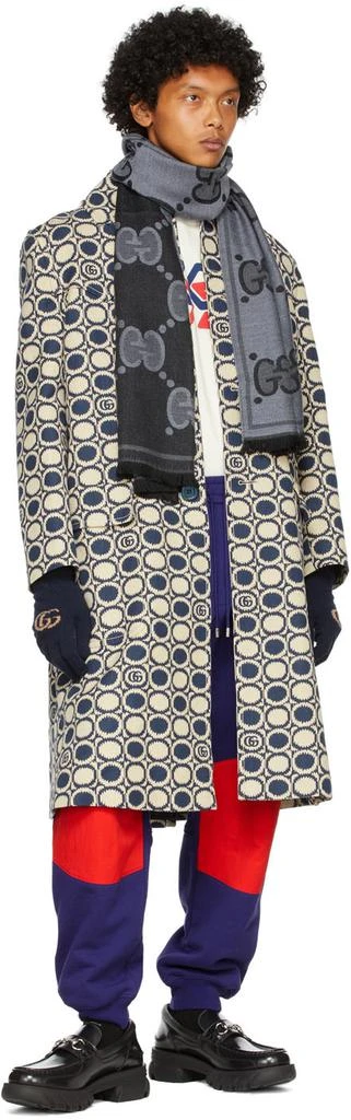 商品Gucci|Black Wool GG Scarf,价格¥3978,第2张图片详细描述