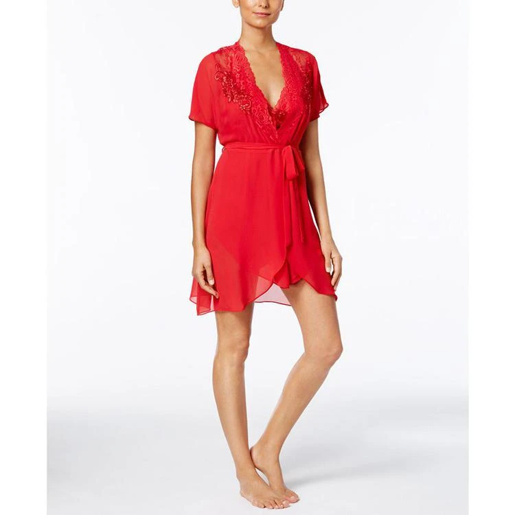 商品Linea Donatella|Juliet Lace-Trimmed Chiffon Wrap Robe,价格¥119,第1张图片
