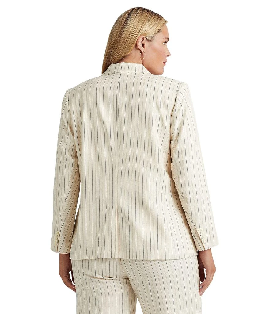 商品Ralph Lauren|Plus Size Striped Linen-Blend Twill Blazer,价格¥2566,第3张图片详细描述