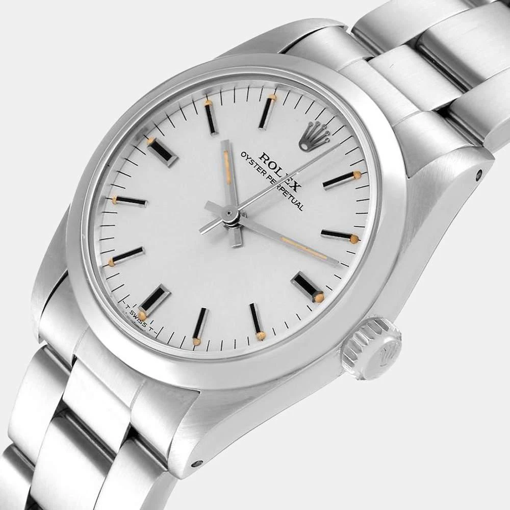 商品[二手商品] Rolex|Rolex Silver Stainless Steel Oyster Perpetual 67480 Automatic Women's Wristwatch 31 mm,价格¥32758,第2张图片详细描述