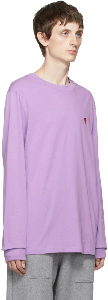 商品AMI|SSENSE Exclusive Purple Ami de Cœur Long Sleeve T-Shirt,价格¥452,第2张图片详细描述