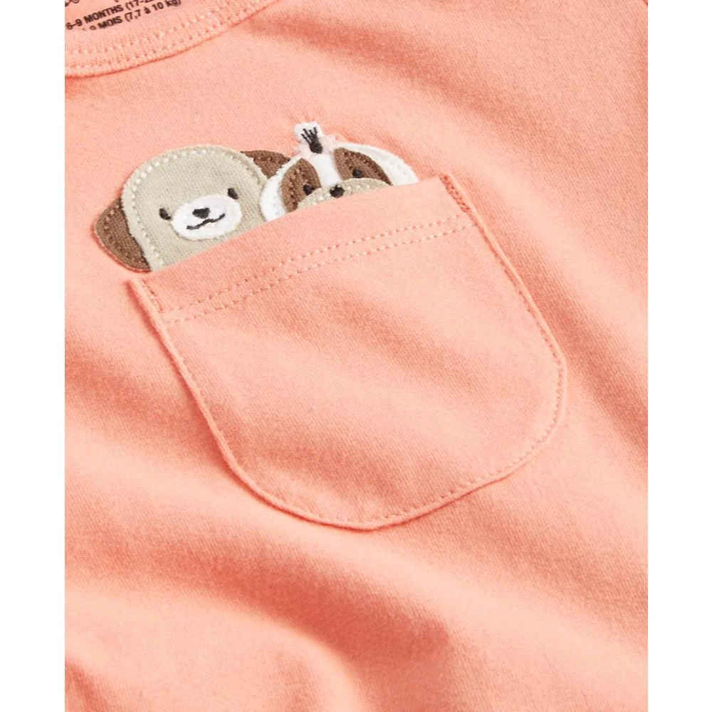 商品First Impressions|Baby Girls Dog Pocket Bodysuit, Created for Macy's,价格¥53,第3张图片详细描述