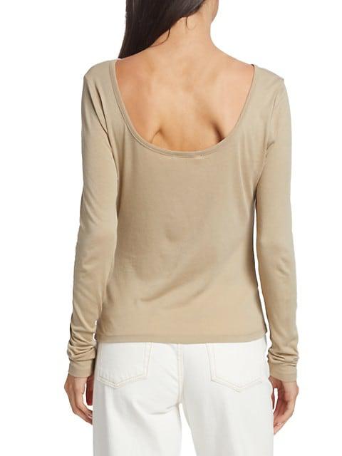 Reversible Cotton-Blend Pullover Top商品第5张图片规格展示