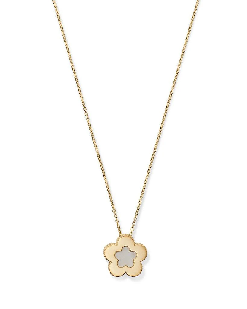 商品Bloomingdale's|Mother of Pearl Flower Pendant Necklace in 14K Yellow Gold, 18" - Exclusive,价格¥10588,第1张图片