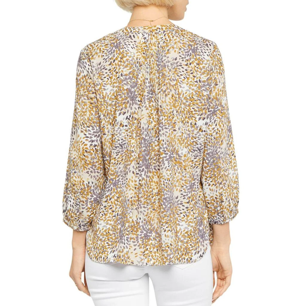 商品NYDJ|NYDJ Womens Printed Pleated Back Button-Down Top,价格¥107,第3张图片详细描述