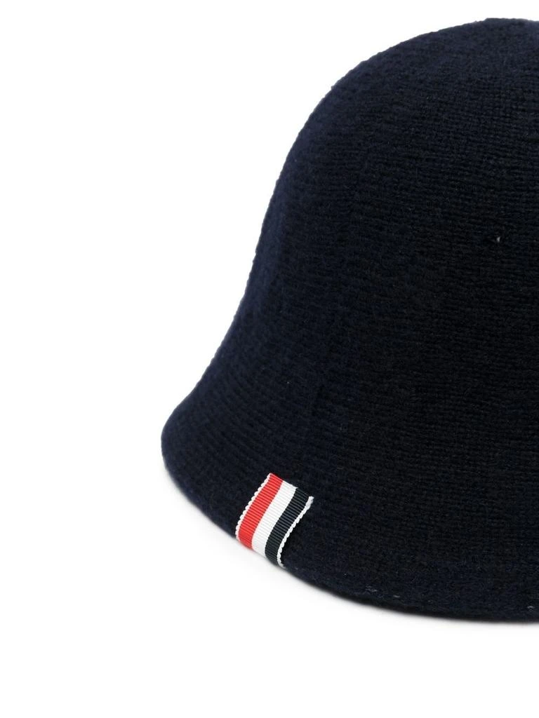 商品Thom Browne|Thom Browne 4 Bar Stripe Knitted Bucket Hat,价格¥5500,第2张图片详细描述