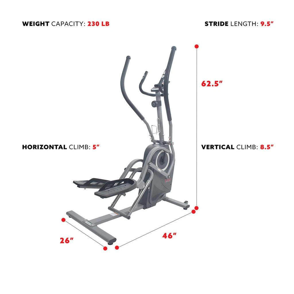 商品Sunny Health & Fitness|Sunny Health & Fitness Pro Cardio Climber,价格¥3162,第2张图片详细描述