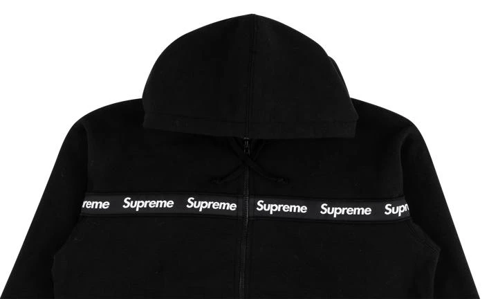 商品Supreme|Supreme Text Stripe Zip Up Hoodie,价格¥2962,第3张图片详细描述