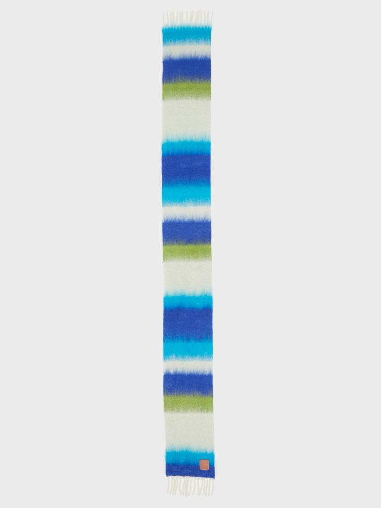 Anagram-patch striped mohair-blend scarf商品第4张图片规格展示