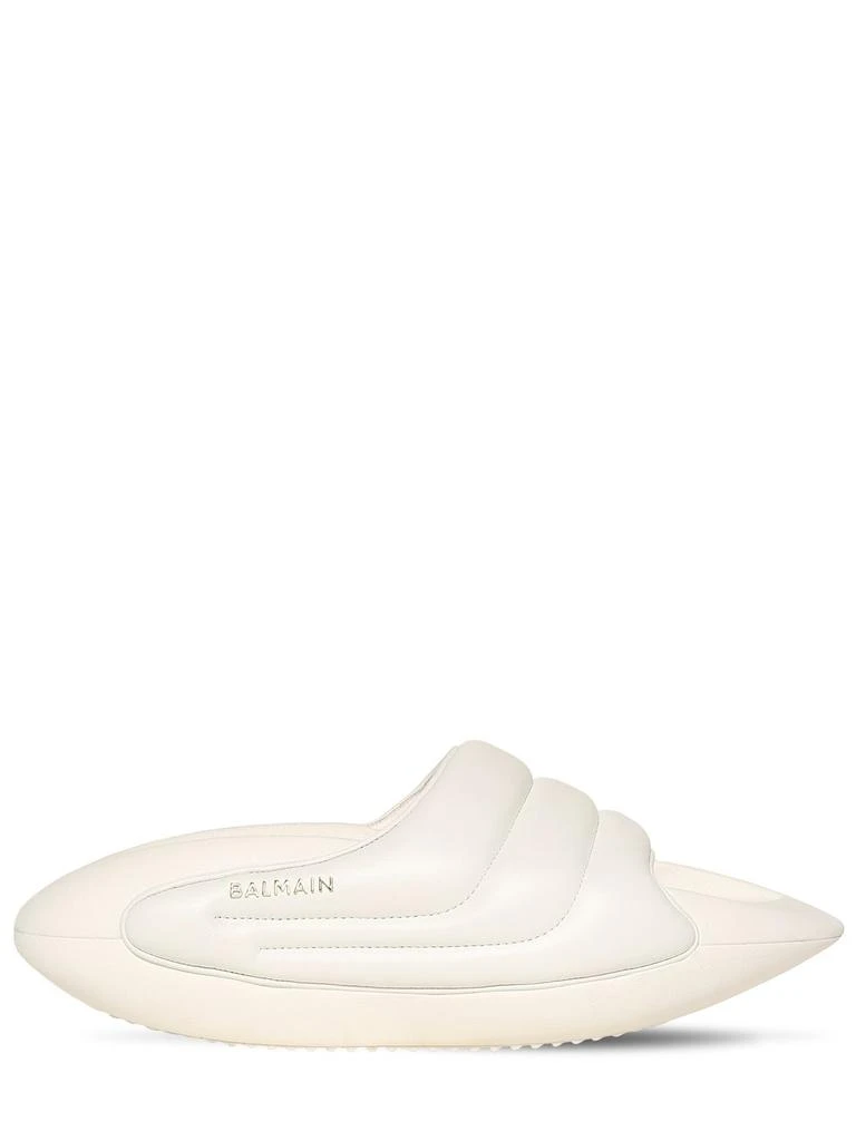 商品Balmain|B-it Puffy Quilted Leather Slide Sandals,价格¥2012,第1张图片