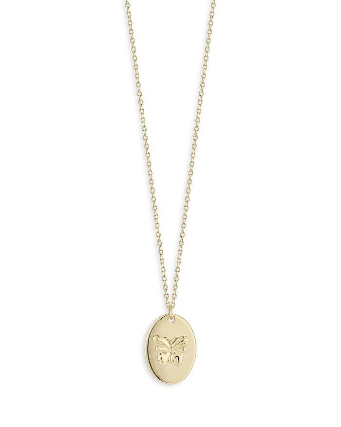 商品Bloomingdale's|14K Yellow Gold Butterfly Pendant Necklace, 16" - Exclusive,价格¥1201,第1张图片