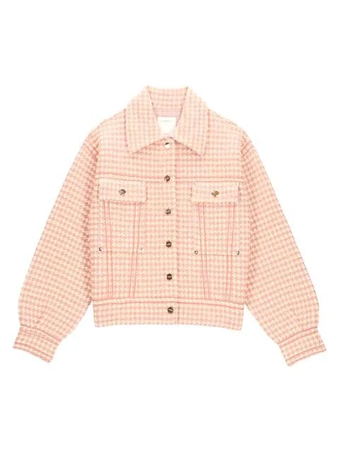商品Sandro|Alois Two-Tone Houndstooth Jacket,价格¥1821,第1张图片