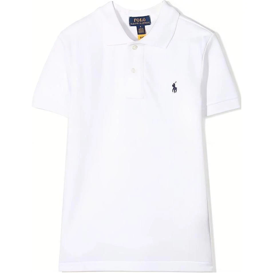 商品[国内直发] Ralph Lauren|Logo刺绣透气纯色短袖T恤 白色 儿童款,价格¥501,第1张图片
