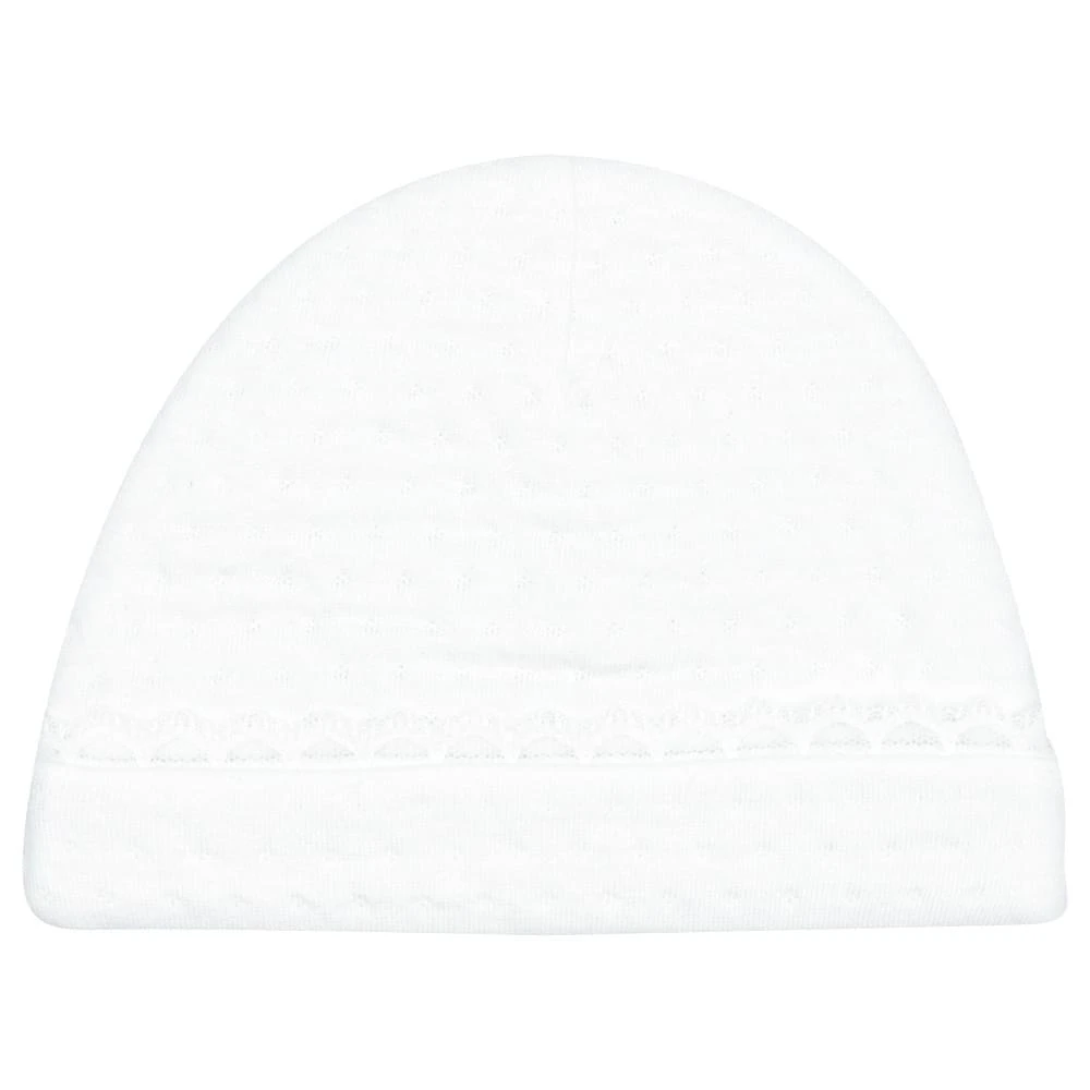 商品Patachou|Lace Trim White Hat,价格¥52,第3张图片详细描述