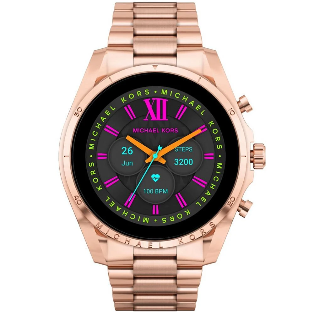 商品Michael Kors|Access Unisex Gen 6 Bradshaw Smartwatch: Rose Gold-Tone Case with Stainless Steel Bracelet 44mm,价格¥2621,第1张图片