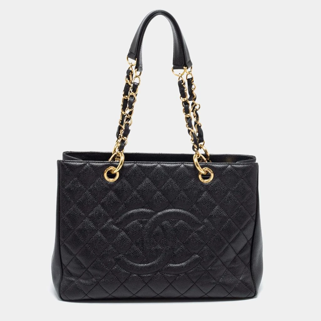 商品[二手商品] Chanel|Chanel Black Quilted Caviar Leather Grand Shopper Tote,价格¥17438,第1张图片
