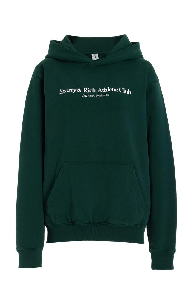 商品Sporty & Rich|Sporty & Rich - Women's Athletic Club Cotton Hoodie - Green - XS - Moda Operandi,价格¥480,第1张图片
