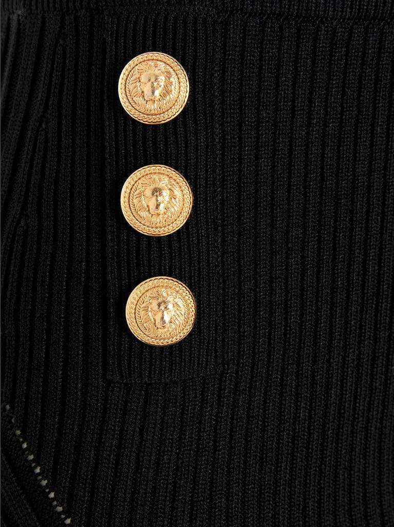 商品Balmain|Gold button ribbed skirt,价格¥4981,第4张图片详细描述