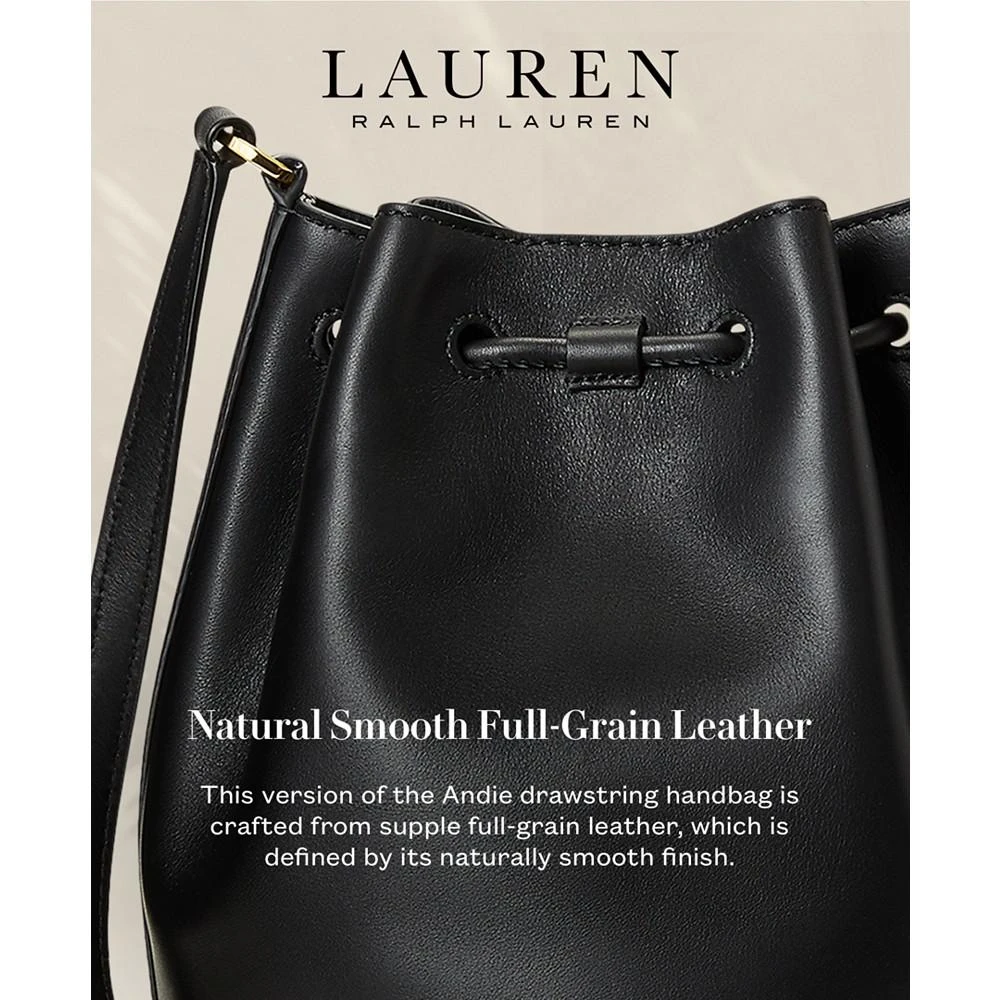 商品Ralph Lauren|Women's Smooth Leather Medium Andie Drawstring Bag,价格¥2199,第4张图片详细描述