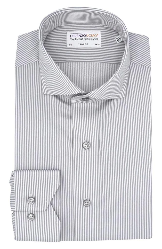商品Lorenzo Uomo|Trim Fit Textured Stripe Dress Shirt,价格¥410,第1张图片