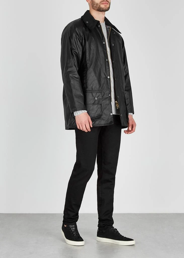 商品Barbour|Beaufort black waxed cotton jacket,价格¥2706,第4张图片详细描述