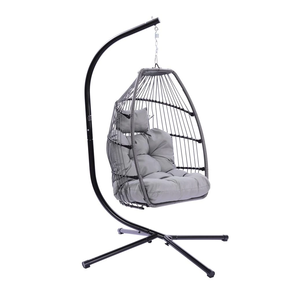 商品Simplie Fun|Outdoor Patio Wicker Folding Hanging Chair,价格¥3432,第1张图片