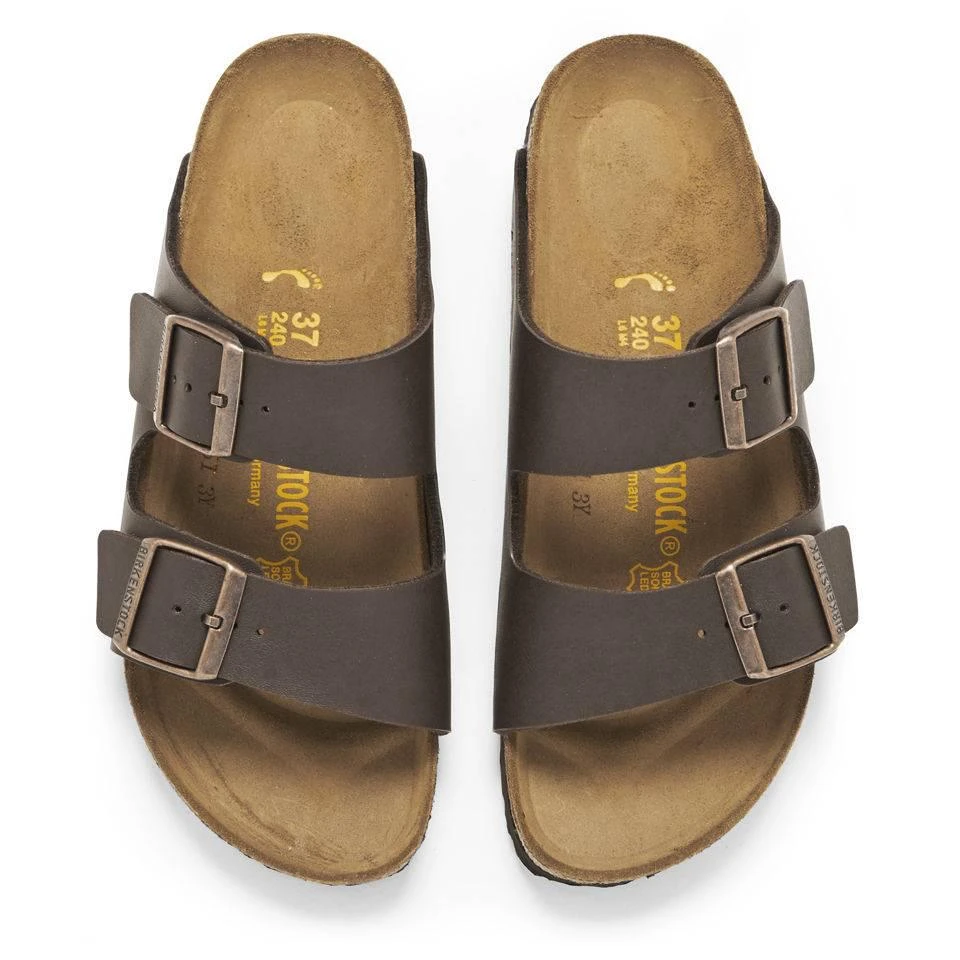 商品Birkenstock|Birkenstock Women's Arizona Slim Fit Double Strap Sandals - Dark Brown,价格¥605,第2张图片详细描述