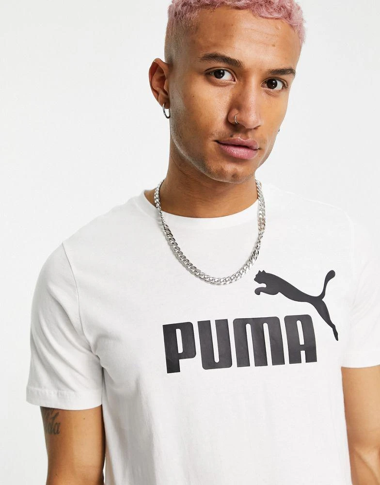 商品Puma|Puma Essentials large logo short sleeved t-shirt in white,价格¥99,第1张图片