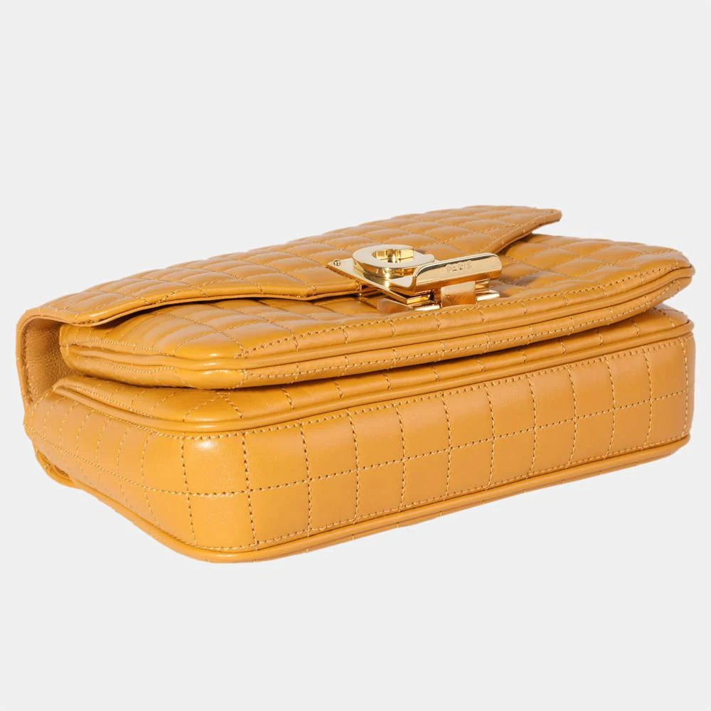 Celine Yellow Leather Quilted Calfskin Small C Flap Shoulder Bag 商品