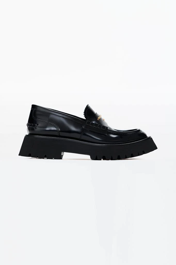 商品Alexander Wang|CARTER MID-HEEL LUG LOAFER IN LEATHER,价格¥4115,第1张图片