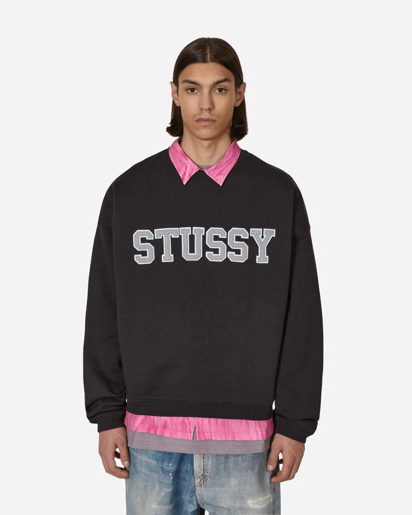 商品STUSSY|Relaxed Oversized Crewneck Sweatshirt Black,价格¥1208,第1张图片