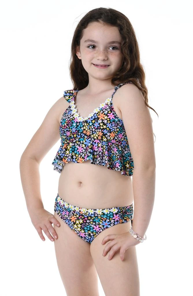 商品Hobie|Kids' Dainty Ruffle Triangle Two-Piece Swimsuit,价格¥28,第3张图片详细描述