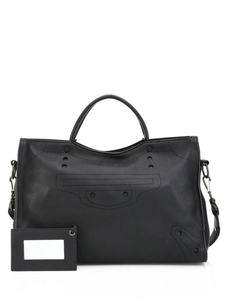 商品Balenciaga|Blackout City Leather Shoulder Bag,价格¥15486,第1张图片