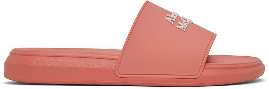 商品Alexander McQueen|Pink Pool Slides,价格¥2674,第1张图片