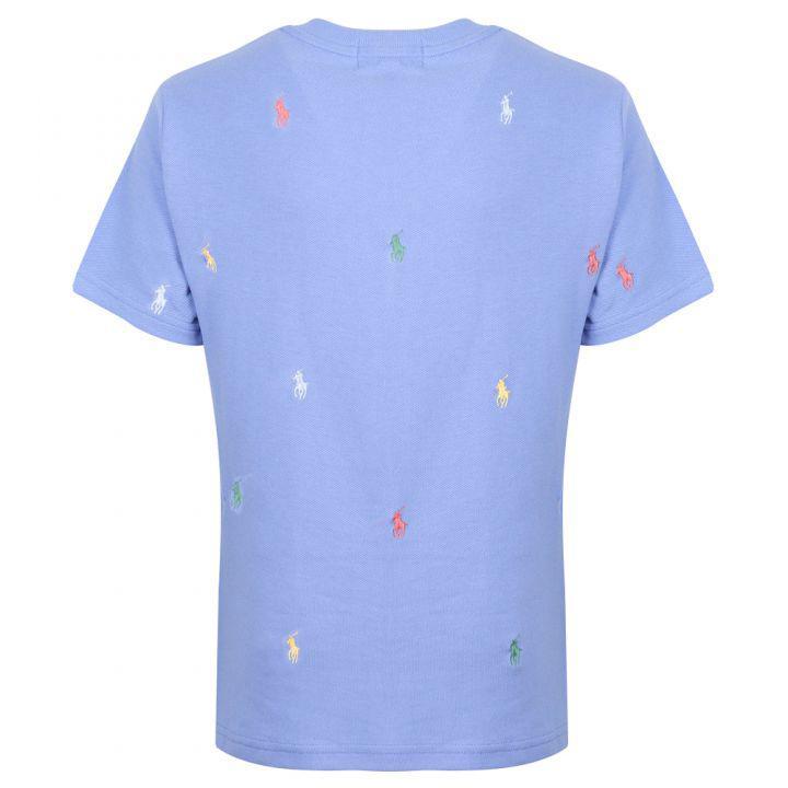 商品Ralph Lauren|Blue Repeat Pony Logo Short Sleeve T Shirt,价格¥367-¥428,第6张图片详细描述