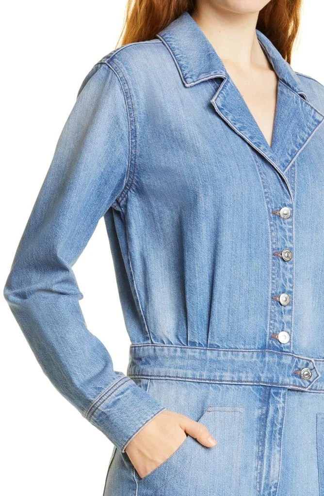 商品VERONICA BEARD|Oaklyn Long Sleeve Nonstretch Denim Jumpsuit,价格¥589,第4张图片详细描述